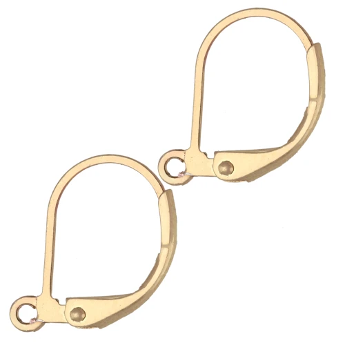 Hoop earrings with 13 mm open rings - Fine gold plated x2