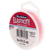 Elasticity 0.80 mm - Rose Gold satin x5m