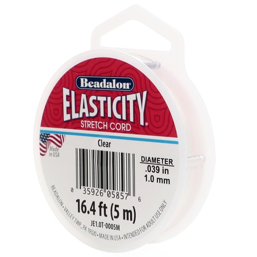 Elasticity thread 1 mm - Transparent x5m