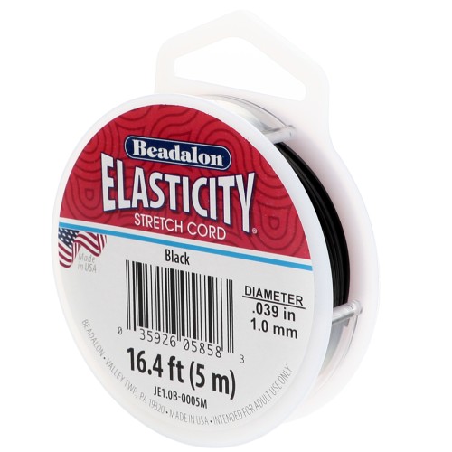Elasticity wire 1 mm - Black x5m