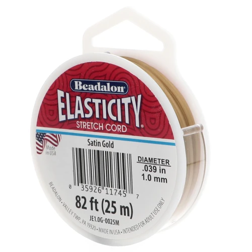 Elasticity 1 mm - Satin gold x25m