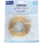 Artistic Wire Brass Wire 2.5 mm - Raw, Anti-Tarnish Treated x 7.6 m