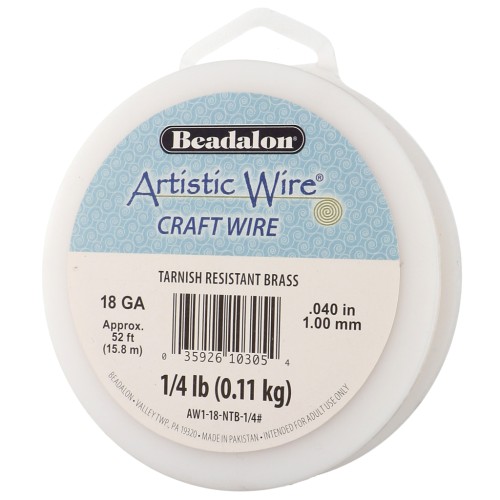 Brass wire Artistic Wire 1 mm - Anti-tarnish x15.8m