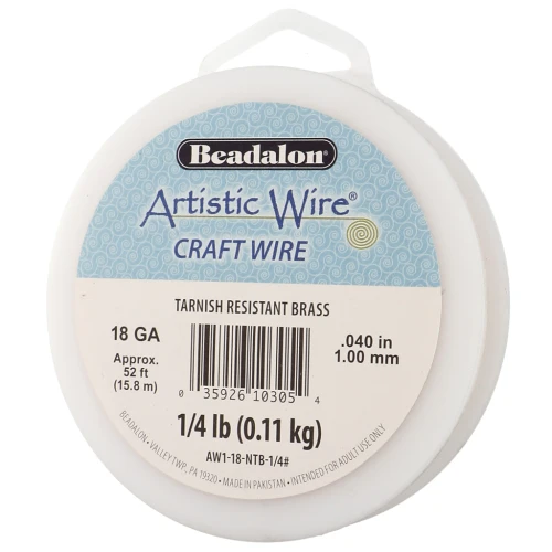 Brass wire Artistic Wire 1 mm - Anti-tarnish x15.8m