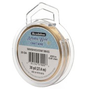 Brass wire Artistic Wire 0.41 mm - Anti-tarnish x27.4m|raw }}