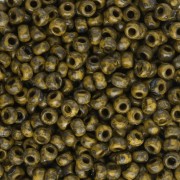 Rocaille Miyuki Duracoat 8/0 4519 - Opaque Dark Yellow Picasso x8g