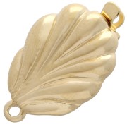Clip-on shell clasp 18x12 mm - Gold x1