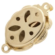 Clip-on shell clasp 18x12 mm - Gold x1