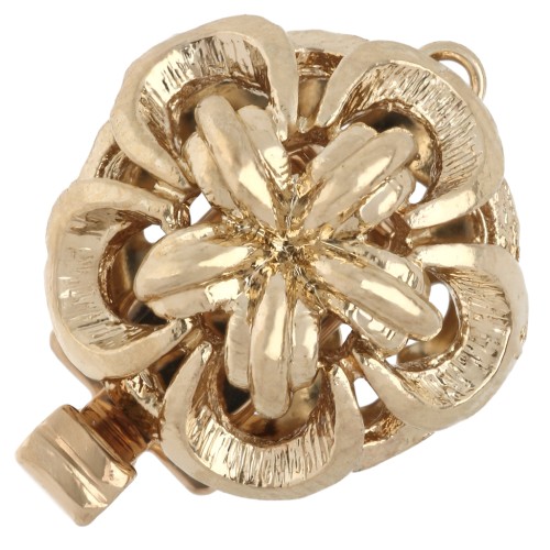 14 mm flower clasp - Gold x1