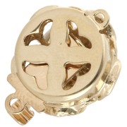 14 mm flower clasp - Gold x1