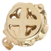 14 mm flower clasp - Gold x1