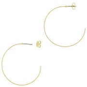 Gift - Decorative Créoles 40 mm - Golden Stainless Steel x2