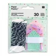 Assortment of labels Gifts Paper Poetry Tropical Spring x30