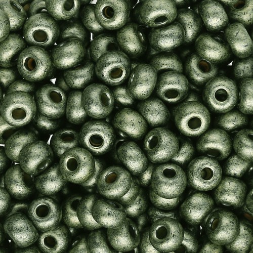 6/0 Seed Beads, 4 mm - Terra Dyed - Yellow Pearl Dyed Black, 20 g