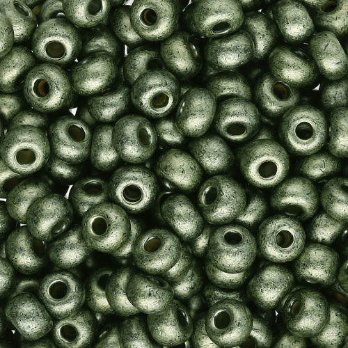 6/0 Seed Beads, 4 mm - Terra Dyed - Yellow Pearl Dyed Black, 20 g