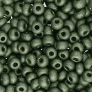 6/0 Seed Beads, 4 mm - Terra Dyed - Yellow Pearl Dyed Black Matte x 20 g