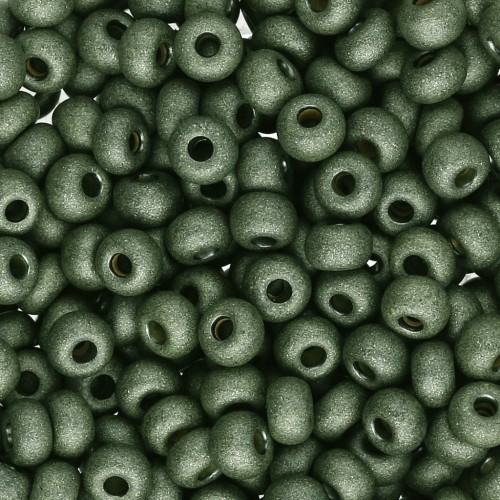 6/0 Seed Beads, 4 mm - Terra Dyed - Yellow Pearl Dyed Black Matte x 20 g