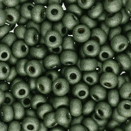 6/0 Seed Beads, 4 mm - Terra Dyed - Yellow Pearl Dyed Black Matte x 20 g