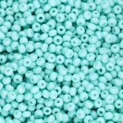 Preciosa Seed Beads 11/0 2 mm - Solgel - Green 2 Dyed Chalkwhite x 20 g