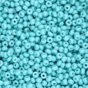 Preciosa Seed beads 11/0 2 mm - Solgel - Green 3 Dyed Chalkwhite x20g