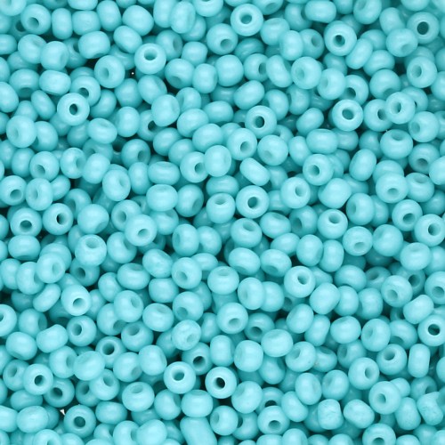 Preciosa Seed beads 11/0 2 mm - Solgel - Green 3 Dyed Chalkwhite x20g