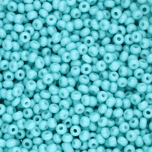 Preciosa Seed Beads 11/0 2 mm - Solgel - Green 3 Dyed Chalkwhite x20g