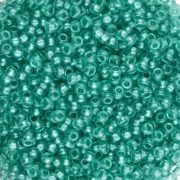 Preciosa 11/0 2 mm seed beads - Terra Pearl - Green Dyed Crystal x20g