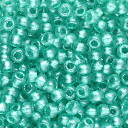 Preciosa 8/0 Seed Beads, 3 mm - Terra Pearl - Green Dyed Crystal, 20 g