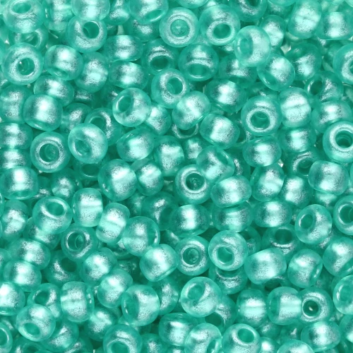 Preciosa 8/0 Seed Beads, 3 mm - Terra Pearl - Green Dyed Crystal, 20 g