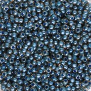 Preciosa 11/0 2 mm seed beads - Light Topaz Lined Blue Sfinx x20g|raw }}