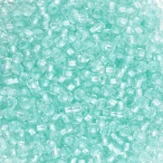 Preciosa 11/0 2 mm seed beads - Crystal Lined Green Bead x 20 g