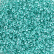 Preciosa 11/0 2 mm seed beads - Crystal Lined Green Sfinx x20g