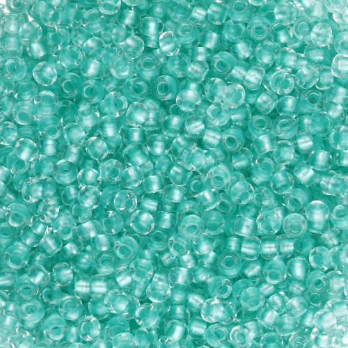 Preciosa 11/0 2 mm seed beads - Crystal Lined Green Pearl 1 x 20 g