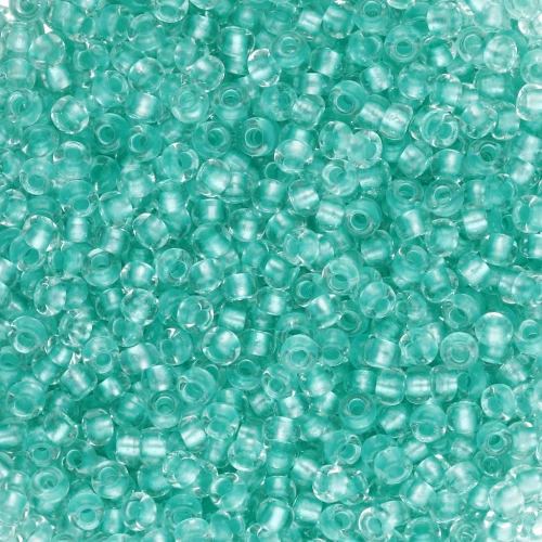 Preciosa 11/0 2 mm seed beads - Crystal Lined Green Pearl 1 x 20 g