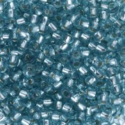Preciosa 8/0 3 mm Seed Beads - Solgel - Blue Green 2 Dyed Crystal Silver Lined x 20 g