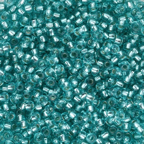 Rockery 11/0 2 mm - Solgel - Green 3 Dyed Crystal Silver Lined x20g