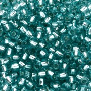Preciosa 8/0 3 mm Seed beads - Solgel - Green 3 Dyed Crystal Silver Lined x 20 g