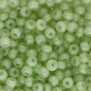 Preciosa 8/0 Seed Beads, 3 mm - Solgel - Green 2 Dyed Alabaster, 20 g