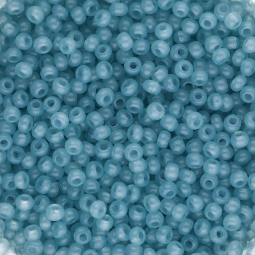 Preciosa 11/0 Seed Beads, 2 mm - Solgel - Blue Green 2 Dyed Alabaster, 20 g