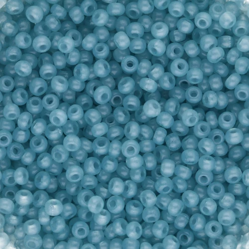 Preciosa 11/0 Seed Beads, 2 mm - Solgel - Blue Green 2 Dyed Alabaster, 20 g