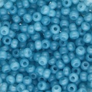 Preciosa 8/0 Seed Beads, 3 mm - Solgel - Blue Green 2 Dyed Alabaster, 20 g