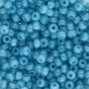 Preciosa 8/0 Seed Beads, 3 mm - Solgel - Blue Green 2 Dyed Alabaster, 20 g