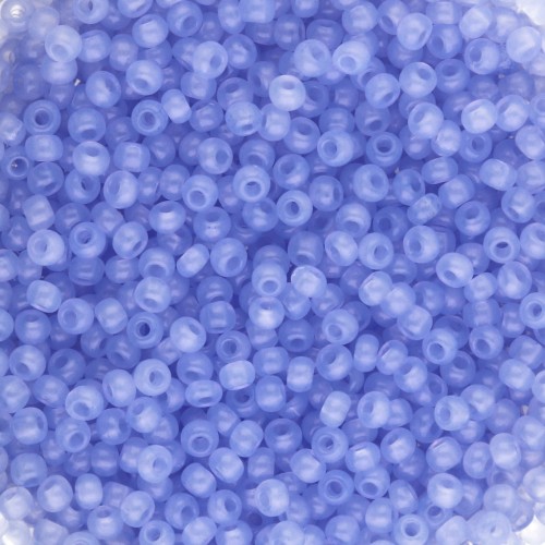 Preciosa 11/0 Seed Beads, 2 mm - Solgel - Blue 1 Dyed Alabaster, 20 g