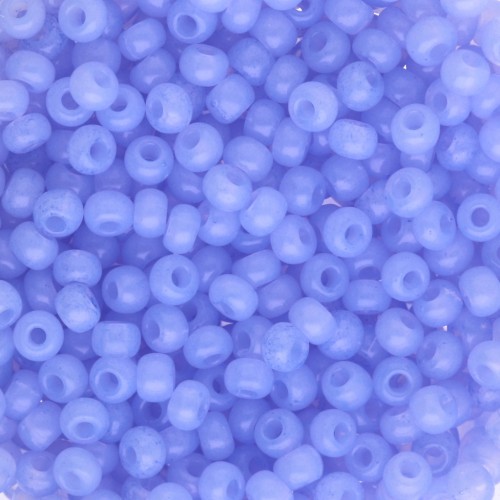 Preciosa 8/0 3 mm seed beads - Solgel - Blue 1 Dyed Alabaster x 20 g