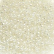 Preciosa 11/0 2 mm seed beads - White Alabaster Luster AB 20g|raw }}