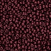 Preciosa 11/0 2 mm seed beads - Opaque Red Coral Lila Luster 20g