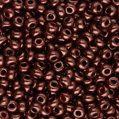 Preciosa Seed Beads 8/0 - 3 mm - Opaque Red Coral Lila Luster x20g
