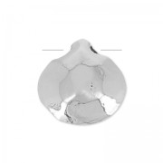 Flat briolette plate 8.5mm rhodium tone HQ x1