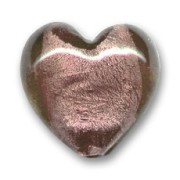 Silver foil hearts 20mm Amethyst x4|raw }}