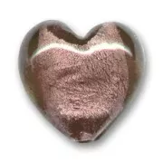 Silver foil hearts 20mm Amethyst x4